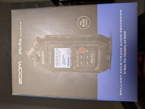 zoom h4n black audio recorder accessories included
