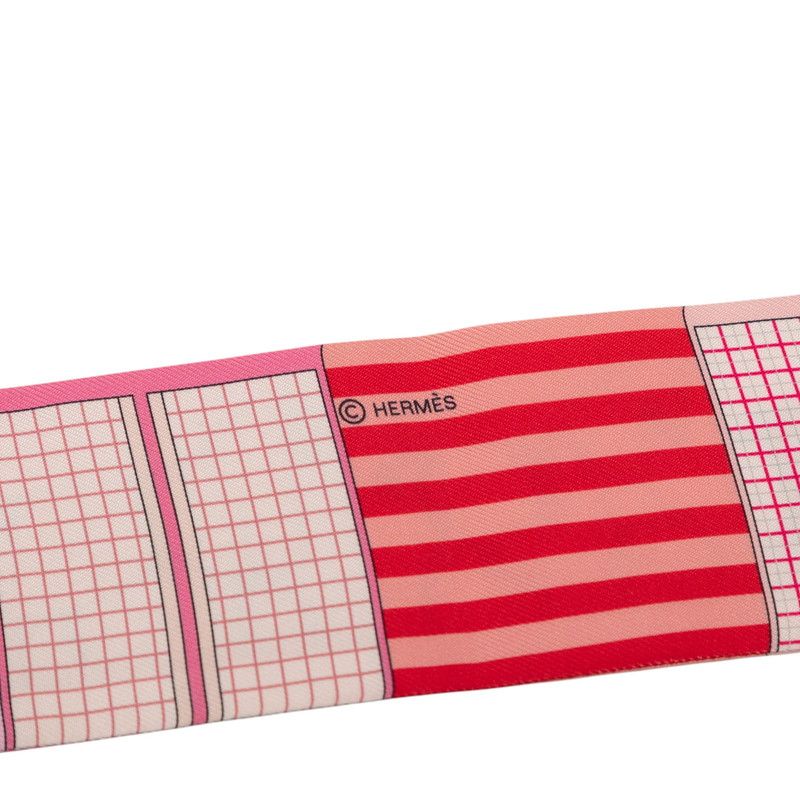 hermes pink scarf side view