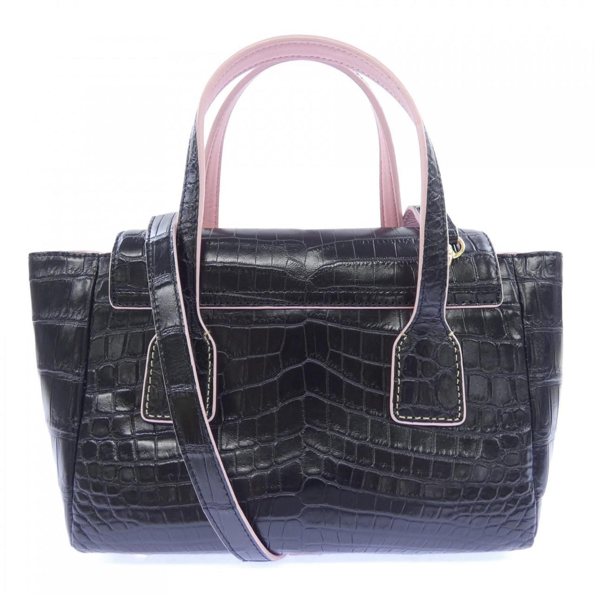 pink handbag rear view