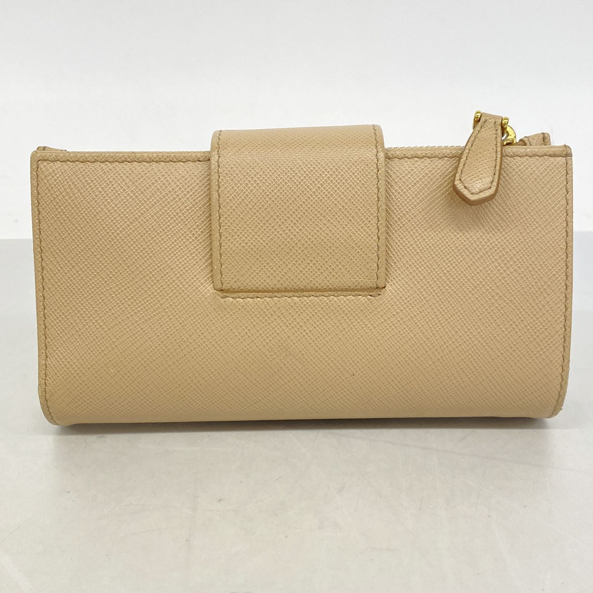 prada beige wallet markings and labels