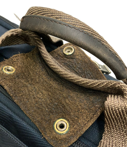tumi navy briefcase interior details