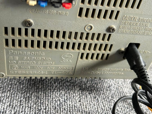 Cd Md Cassette Deck Panasonic Sa-Pm57Md